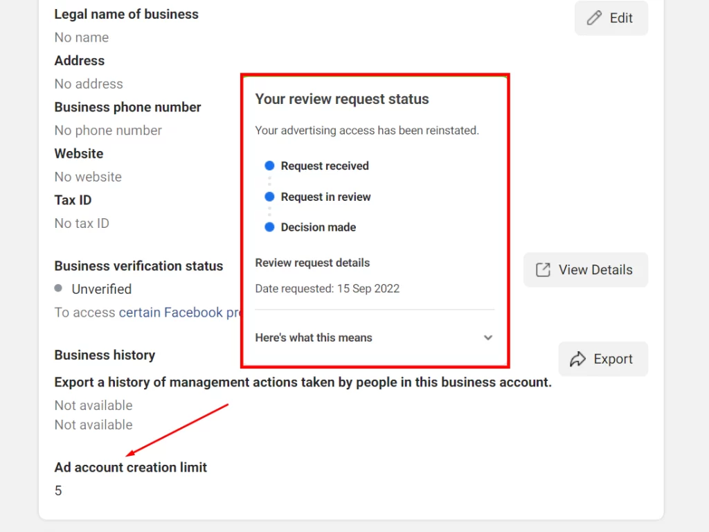 BM5 250$ Reinstated Business Manager