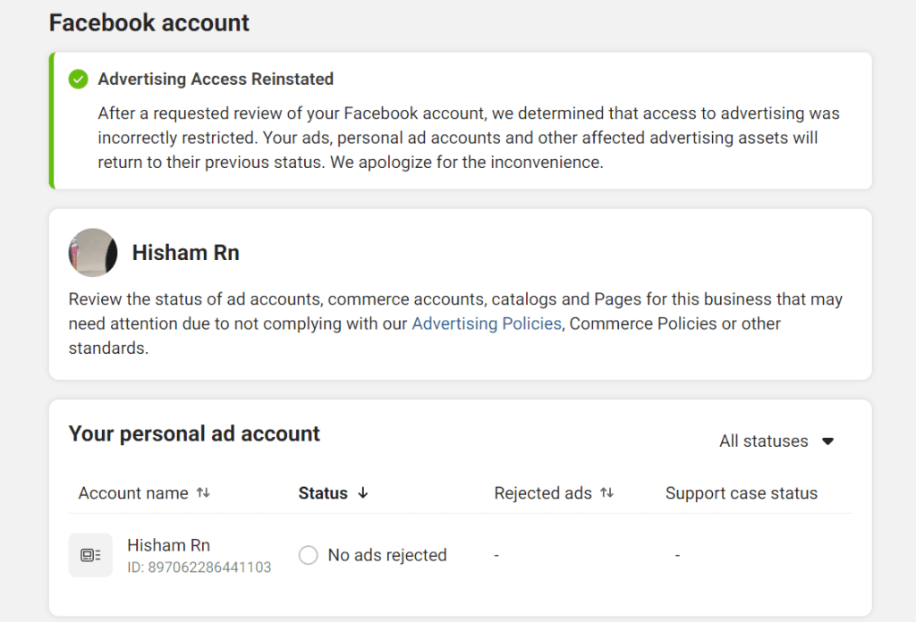 Philippines Double Reinstated Account