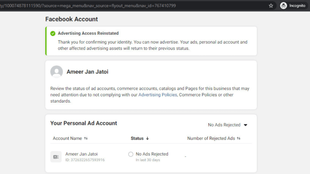 buy faceboook ad account