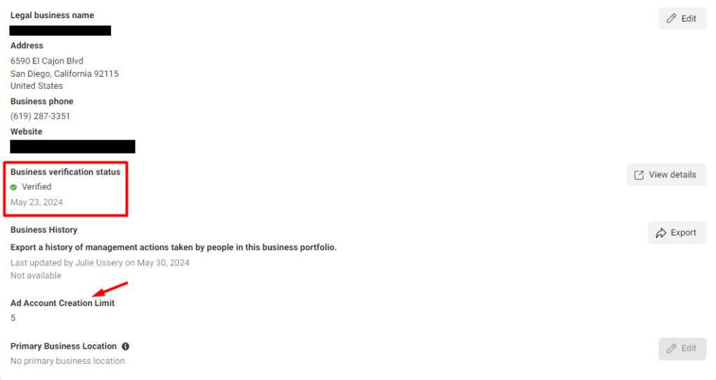 buy facebook ads account